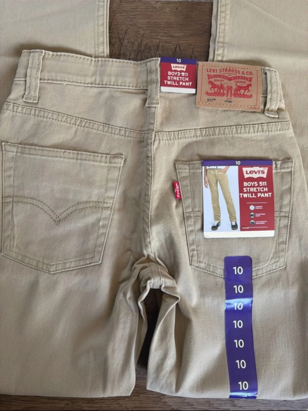 Levi's Boys 511 Stretch Twill Pant — Khaki/Tan